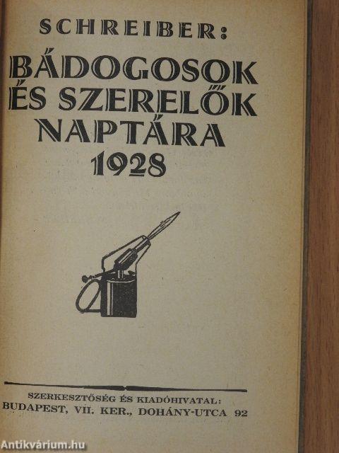 Bádogosok és szerelők naptára 1928