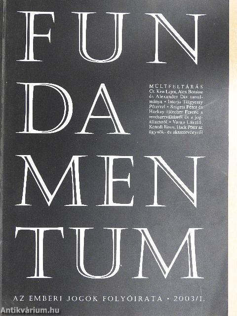 Fundamentum 2003/1.