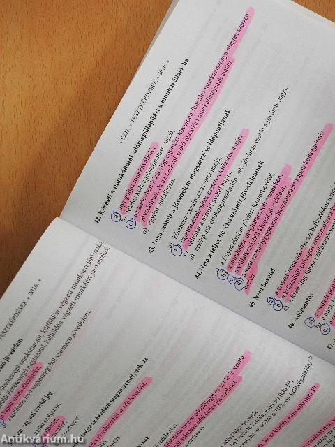 Adó 2016 - Teszt és Példatár