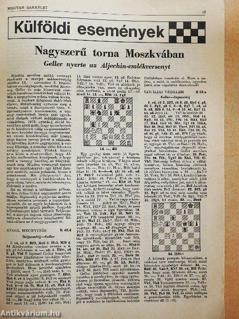 Magyar Sakkélet 1976. január