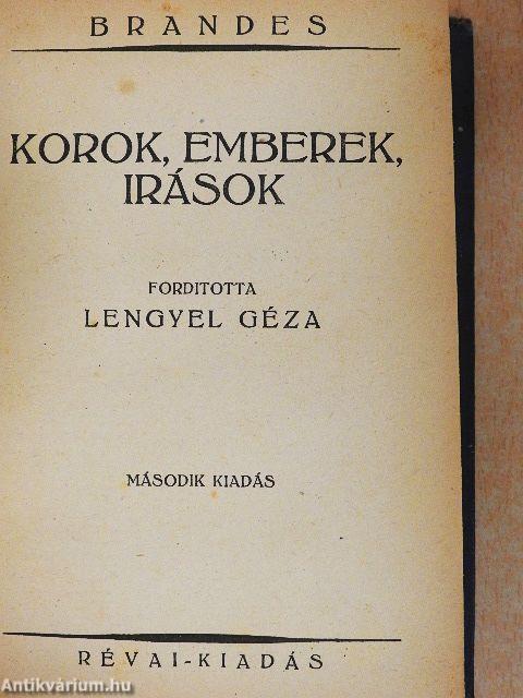 Korok, emberek, írások