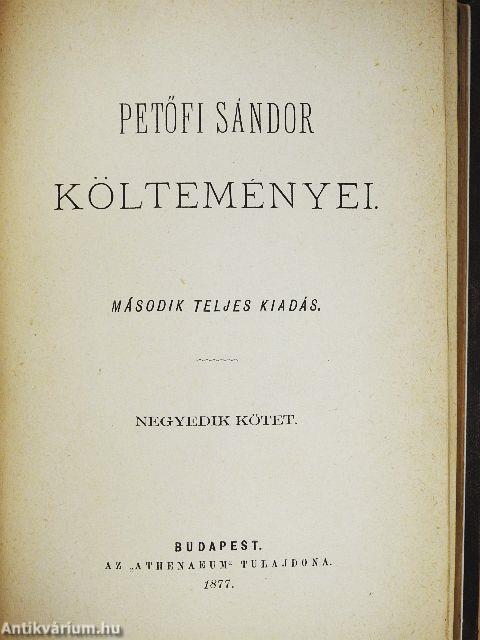 Petőfi Sándor költeményei 1-4.