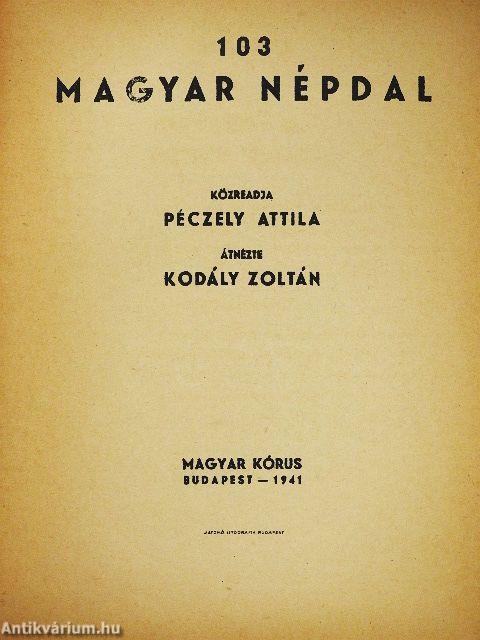 103 magyar népdal