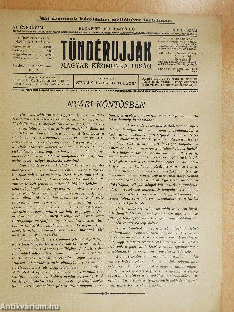 Tündérujjak 1930. május