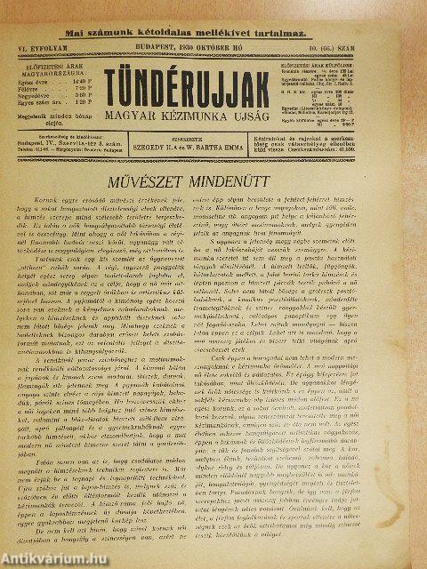 Tündérujjak 1930. október