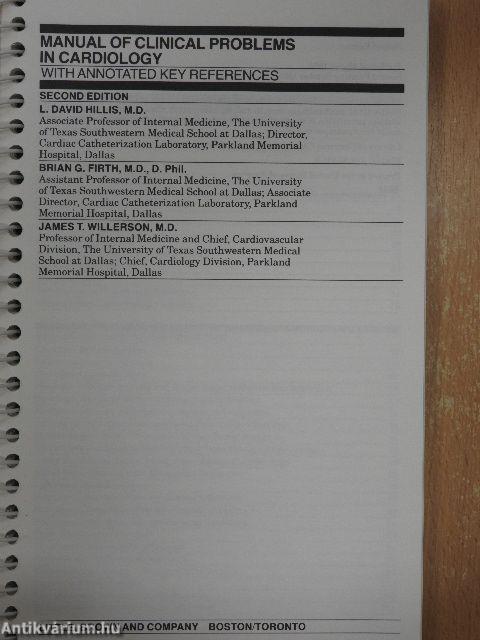 Manual of Clinical Problems in Cardiology