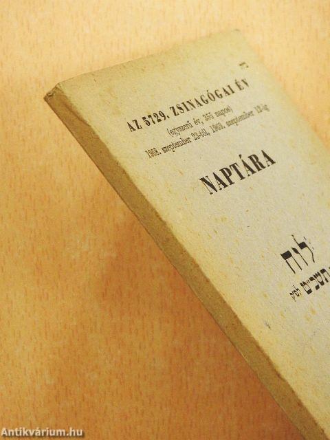 Az 5729. zsinagógai év naptára