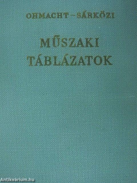 Műszaki táblázatok