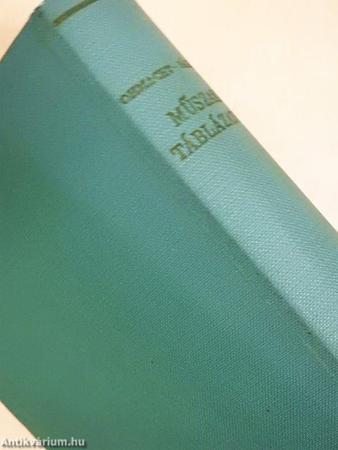 Műszaki táblázatok