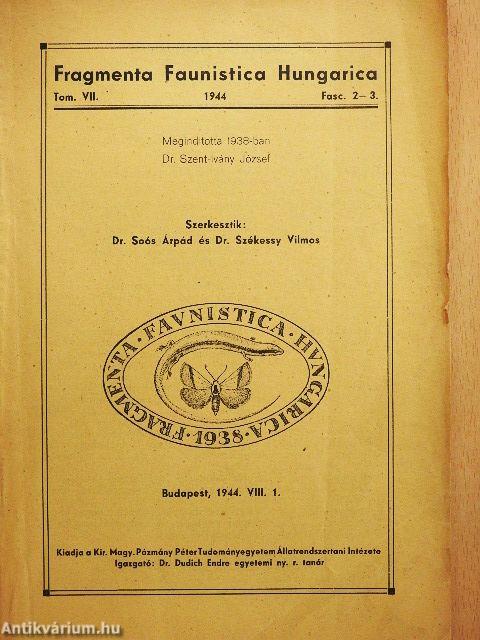 Fragmenta Faunistica Hungarica 1944