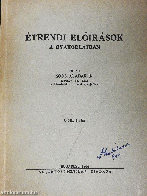 Étrendi előirások a gyakorlatban