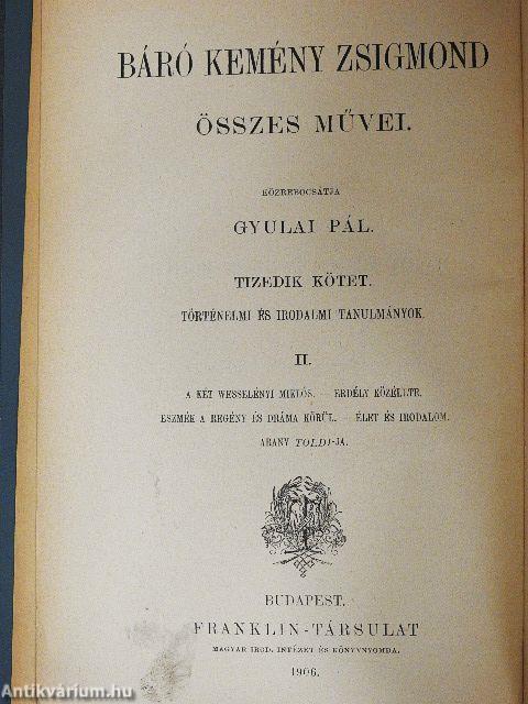 Történelmi és irodalmi tanulmányok II. (töredék)