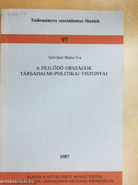 A fejlődő országok társadalmi-politikai viszonyai