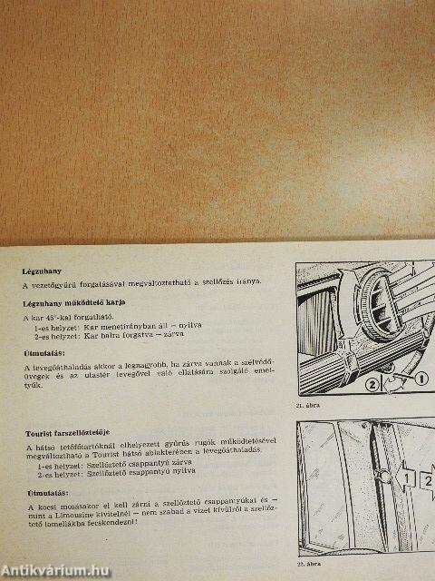 Üzemeltetési útmutató Wartburg 353 típusú személygépkocsihoz