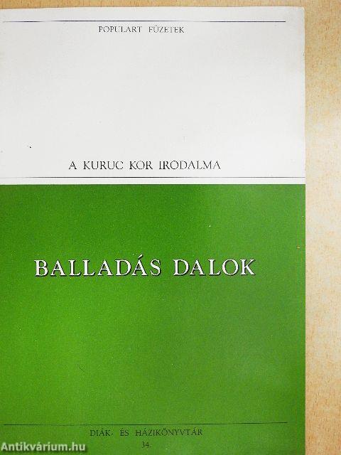 Balladás dalok - szöveggyűjtemény