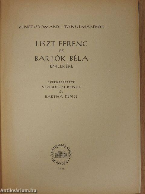 Liszt Ferenc és Bartók Béla emlékére