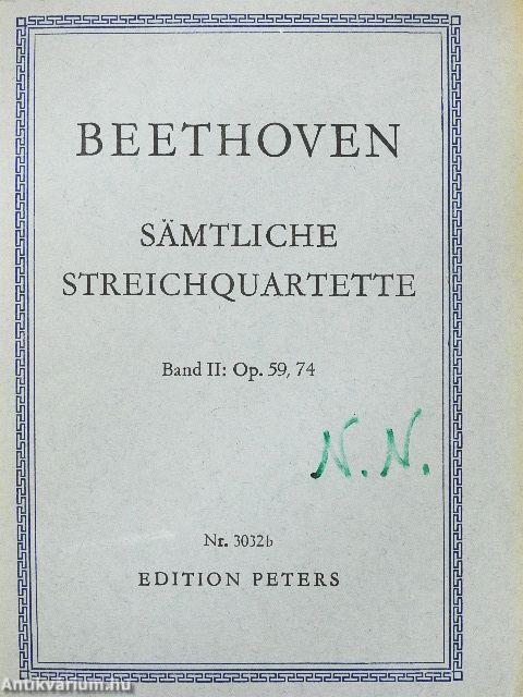 Sämtliche Streichquartette II