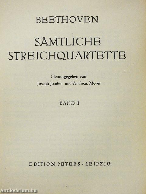 Sämtliche Streichquartette II