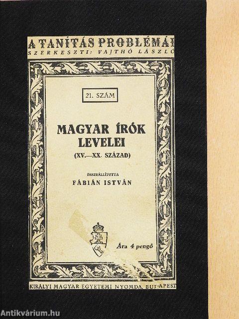 Magyar írók levelei