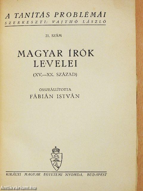 Magyar írók levelei