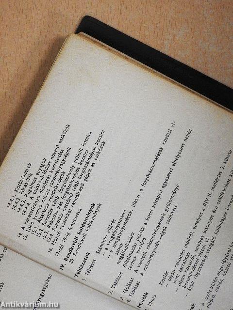 Rakodási szabályok III.