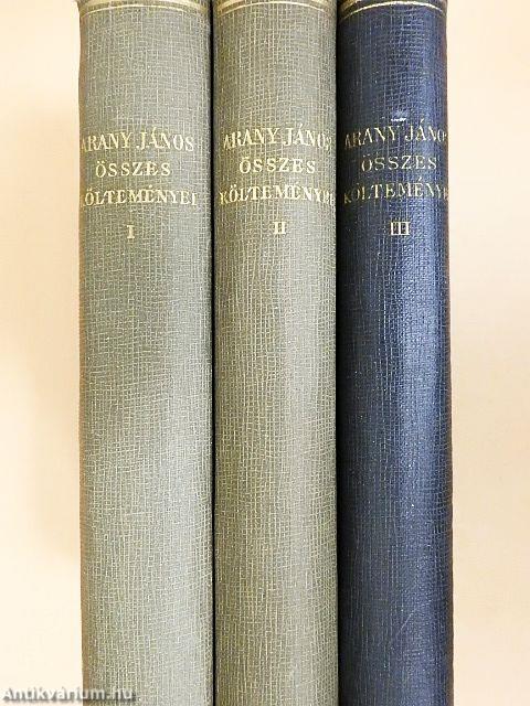 Arany János összes költeményei I-III.