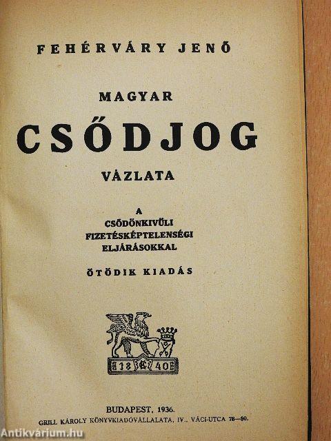 Magyar csődjog vázlata