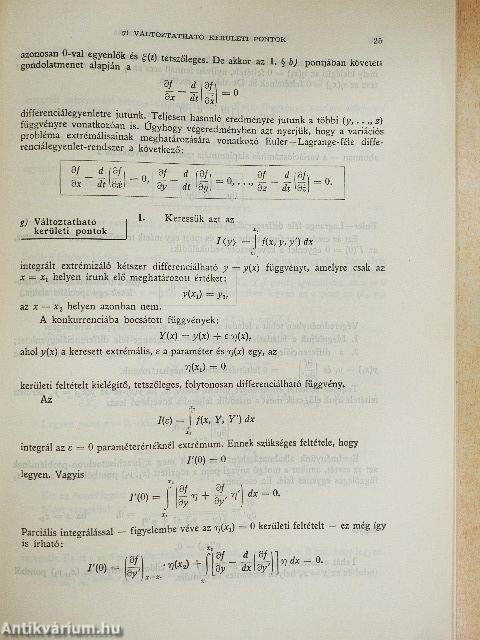 Műszaki matematikai gyakorlatok C. II.