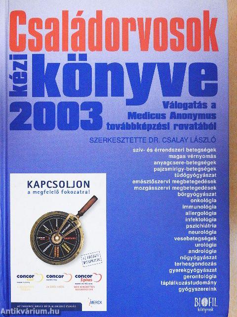 Családorvosok kézikönyve 2003