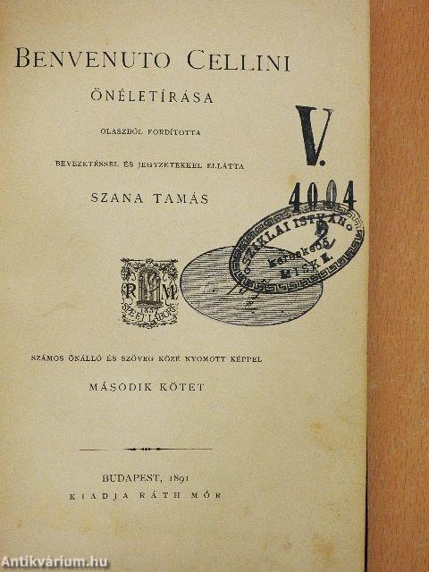 Benvenuto Cellini önéletirása II.
