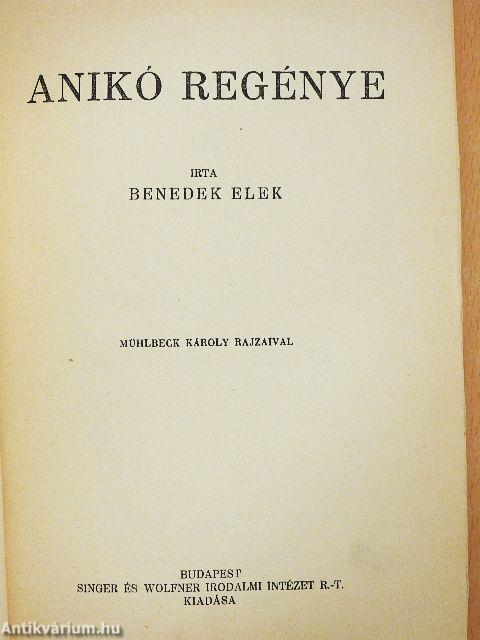 Anikó regénye