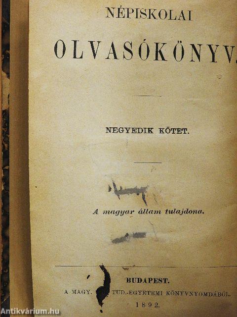Magyar olvasókönyv a népiskolák IV. osztálya számára