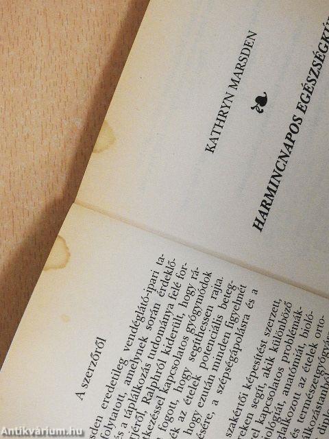 Harmincnapos egészségkúra