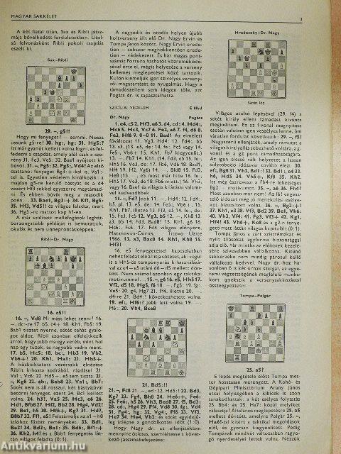 Magyar Sakkélet 1973. (nem teljes évfolyam)