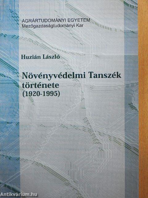Növényvédelmi Tanszék története (1920-1995)