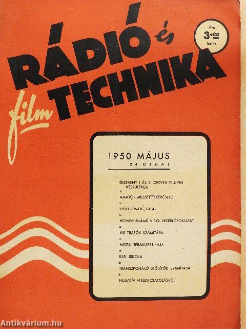 Rádió és filmtechnika 1950. május