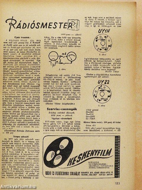 Rádió és filmtechnika 1951. július