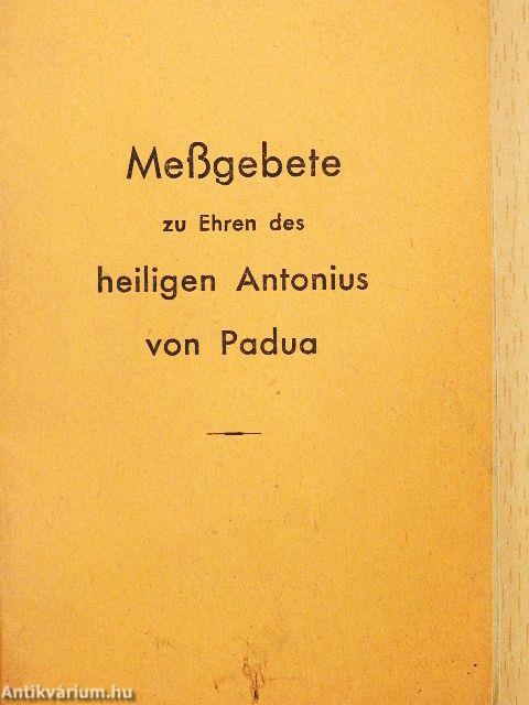 Meßgebete zu Ehren des heiligen Antonius von Padua