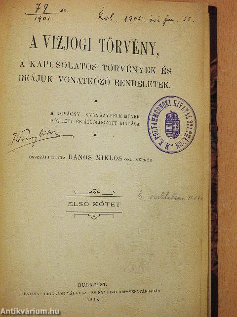 A vizjogi törvény I.