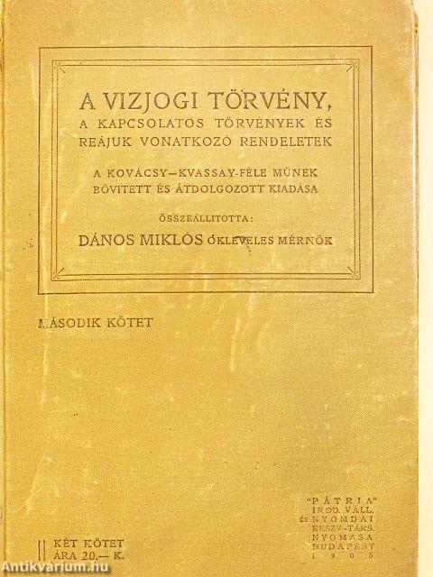 A vizjogi törvény II.