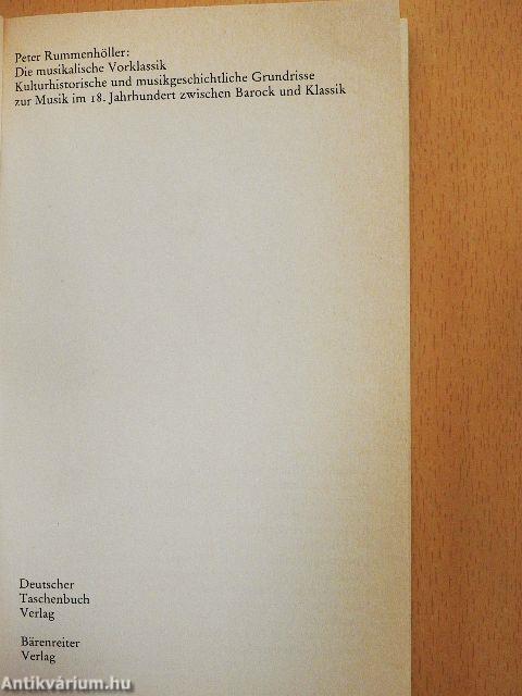 Die musikalische Vorklassik