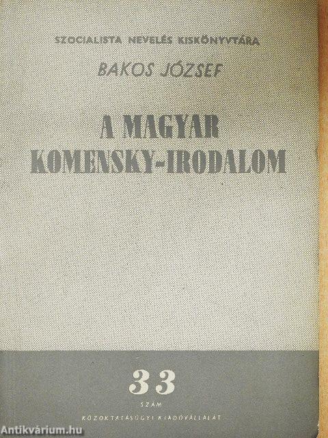 A magyar Komensky-irodalom