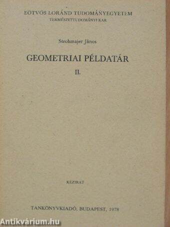 Geometriai példatár II.