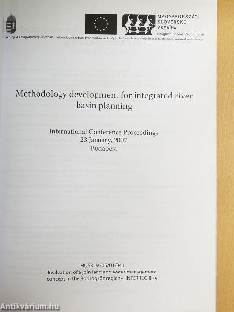 Methodology development for integrated river basin planning
