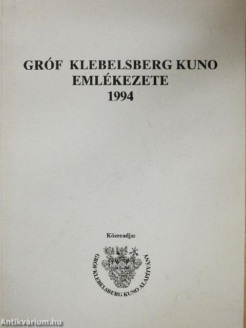 Gróf Klebelsberg Kuno emlékezete 1994