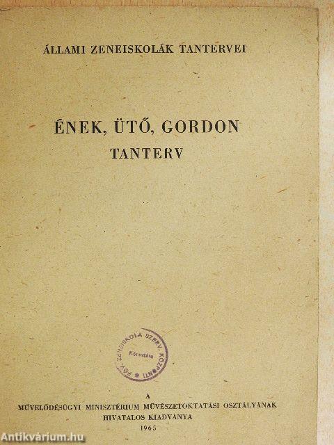Ének, ütő, Gordon tanterv