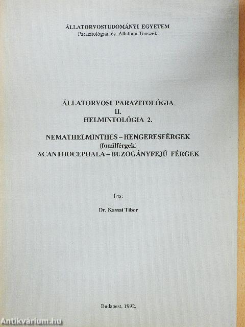 Állatorvosi parazitológia II/2.