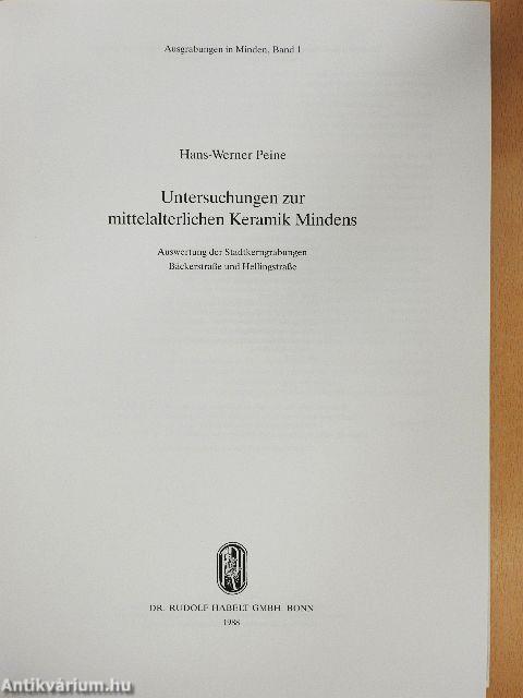 Untersuchungen zur mittelalterlichen Keramik Mindens