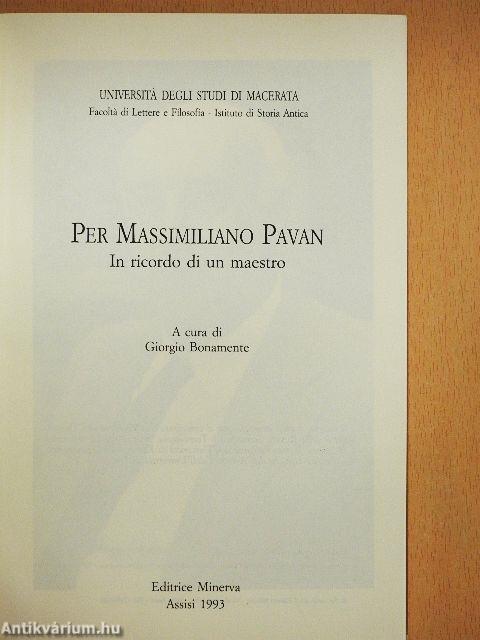 Per Massimiliano Pavan