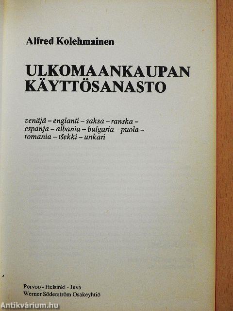 Ulkomaankaupan Käyttösanasto